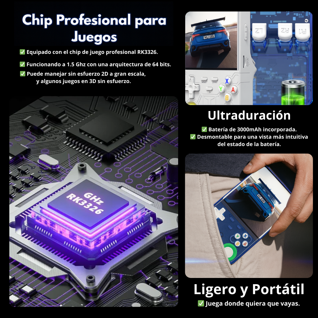 Consola de Juegos Retro Portátil