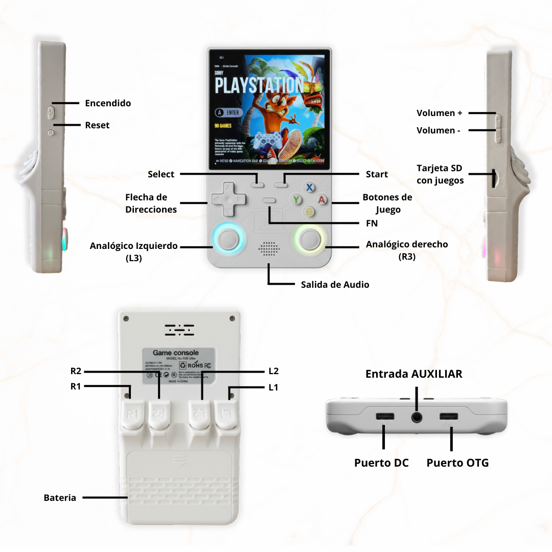 Consola de Juegos Retro Portátil